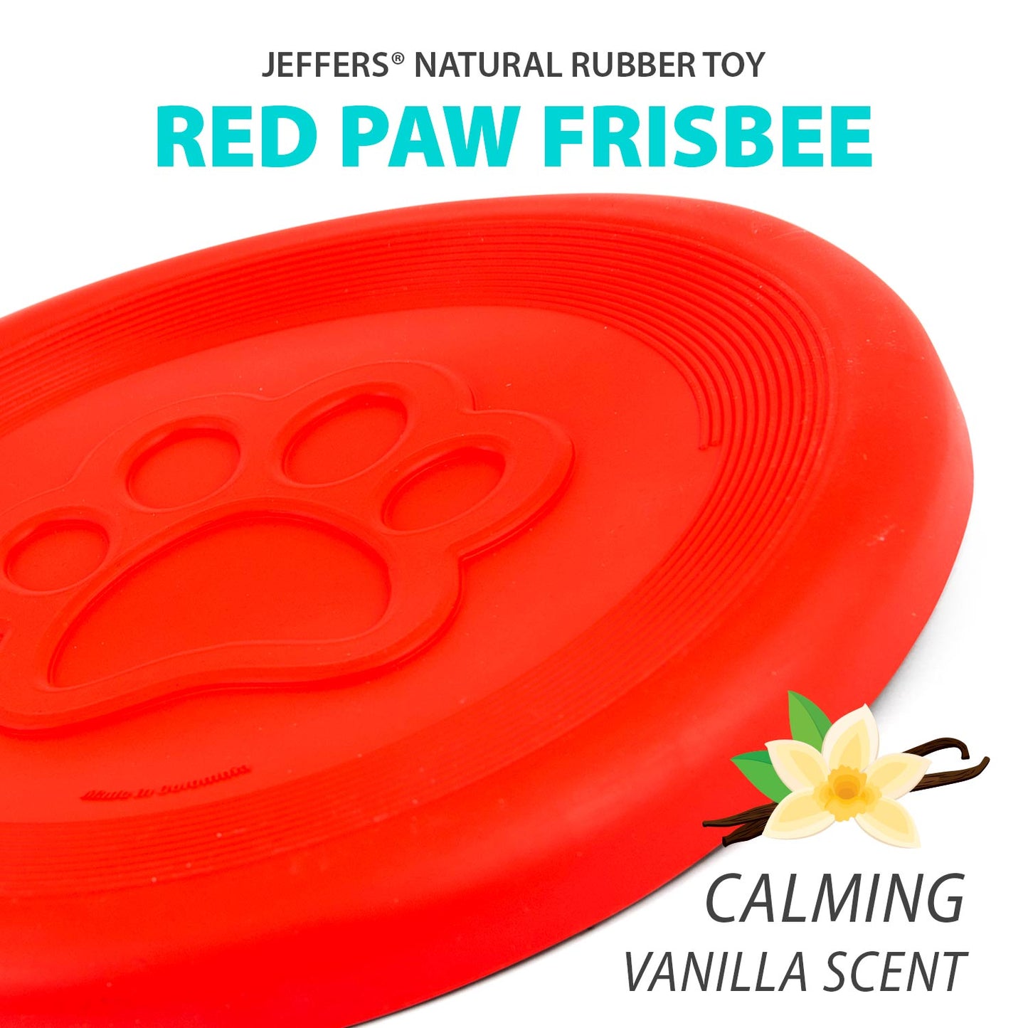 Jeffers Natural Rubber Frisbee Dog Toy for Fetching & Chewing