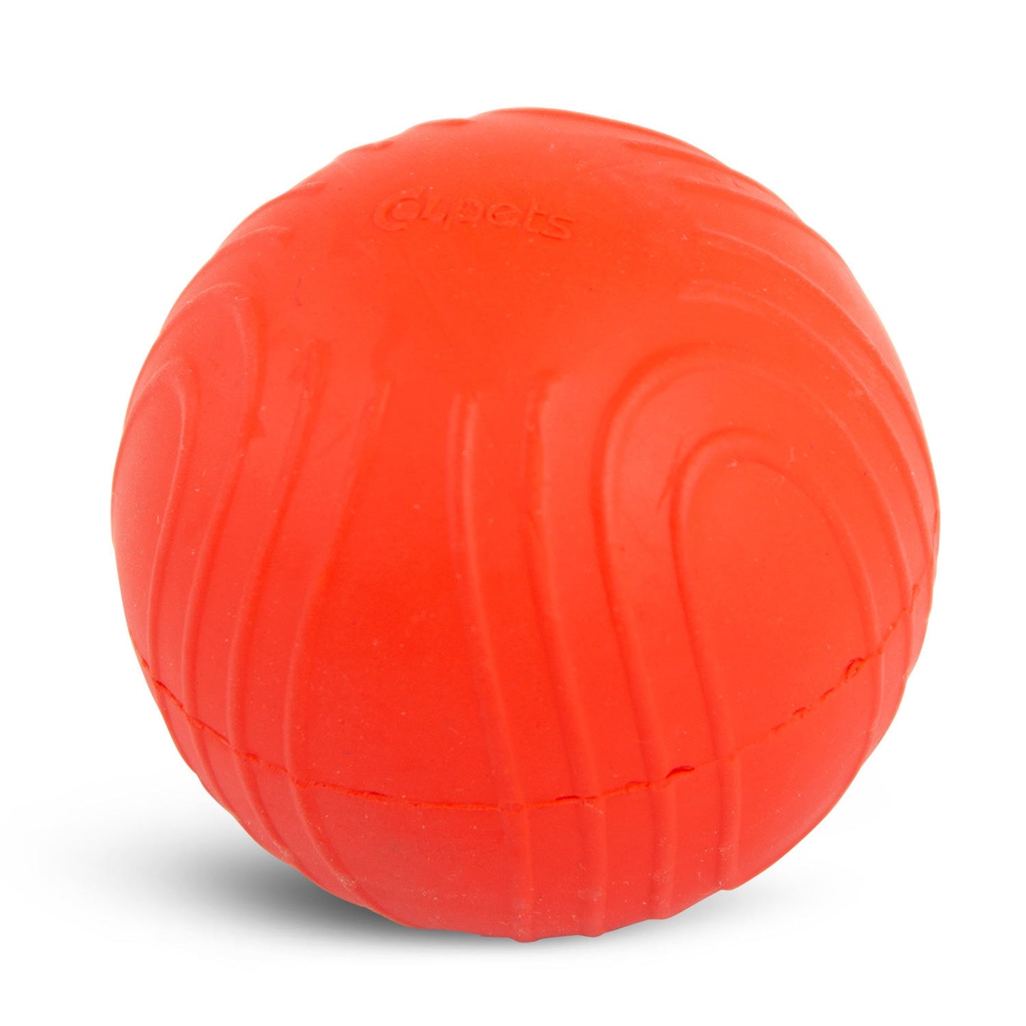 Jeffers Natural Rubber Red Bouncing Ball Dog Toy with Waves for Energetic Play