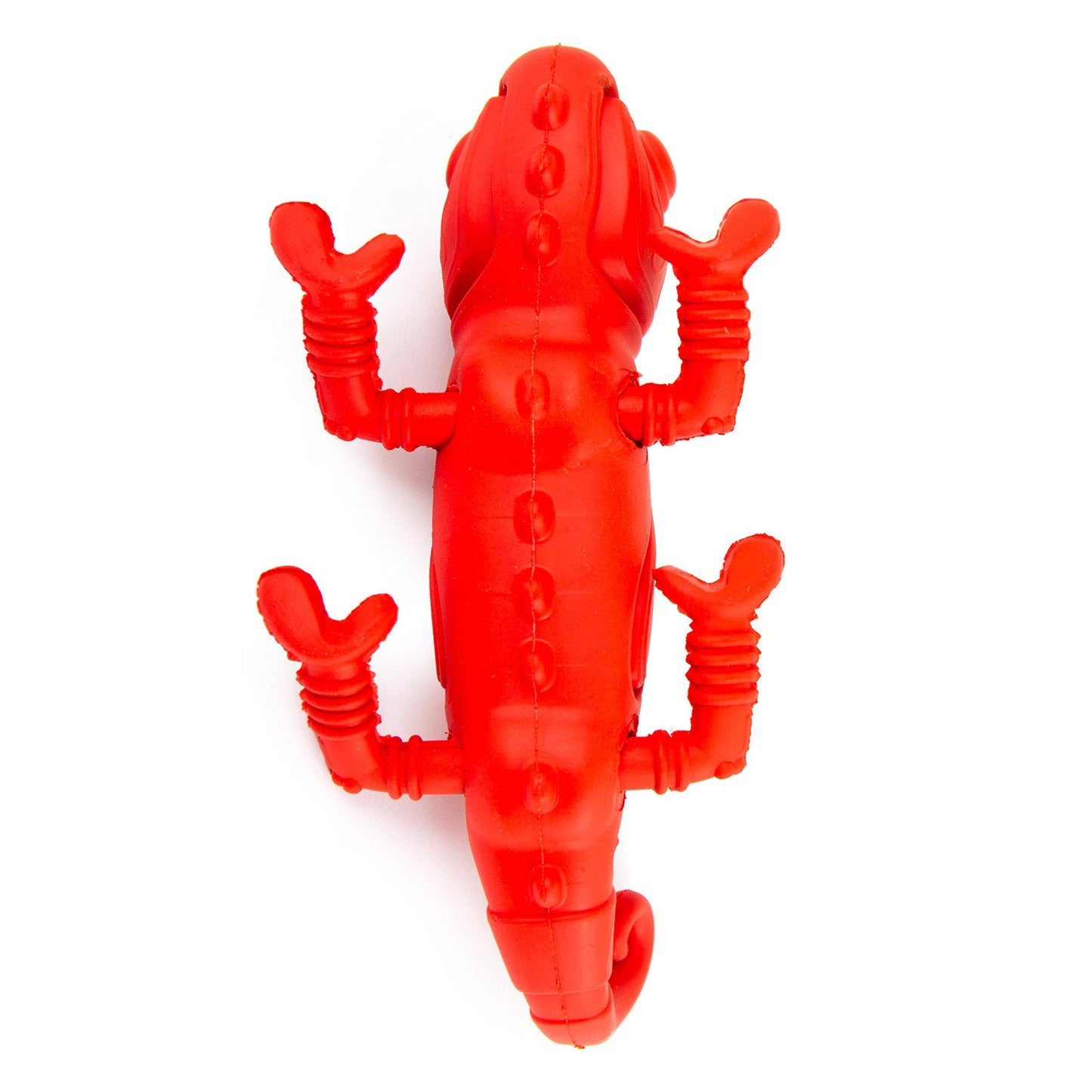 Jeffers Red Chameleon Natural Rubber Dog Chew Toy