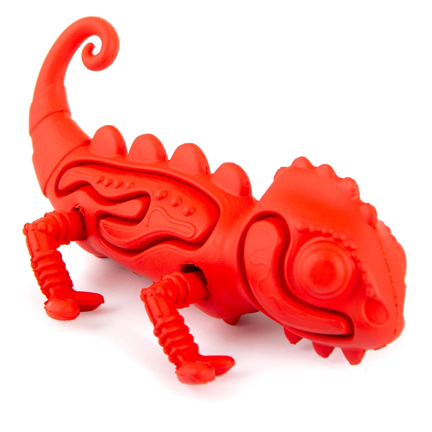 Jeffers Red Chameleon Natural Rubber Dog Chew Toy