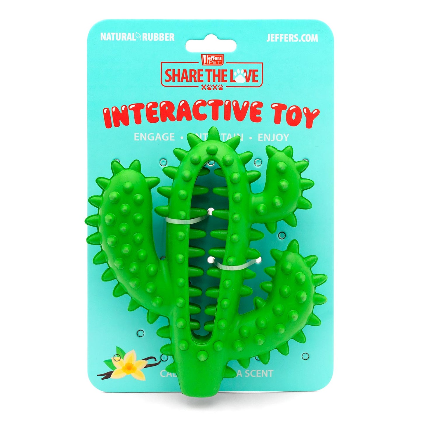 Jeffers Natural Rubber Cactus Dental Chew Toy for Dogs for Healthy Chewing Habits