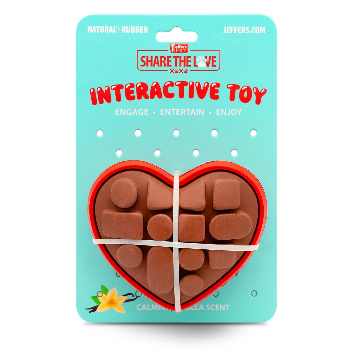 Jeffers Natural Rubber Box of Chocolates Dog Chew Toy for Medium-Chewers