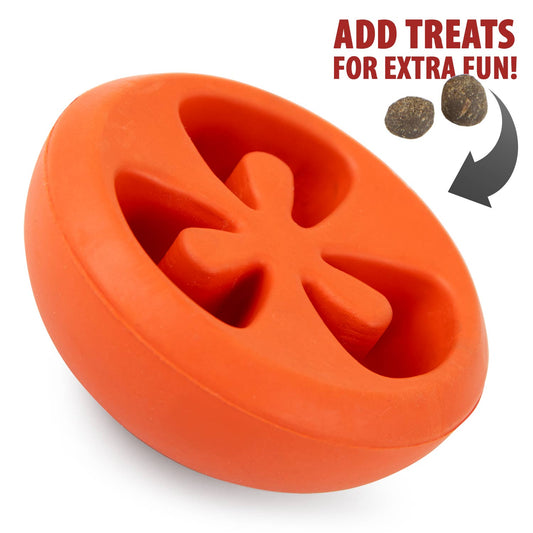 Jeffers Natural Rubber Tomato Shape Dog Chew Toy for Medium-Chewers