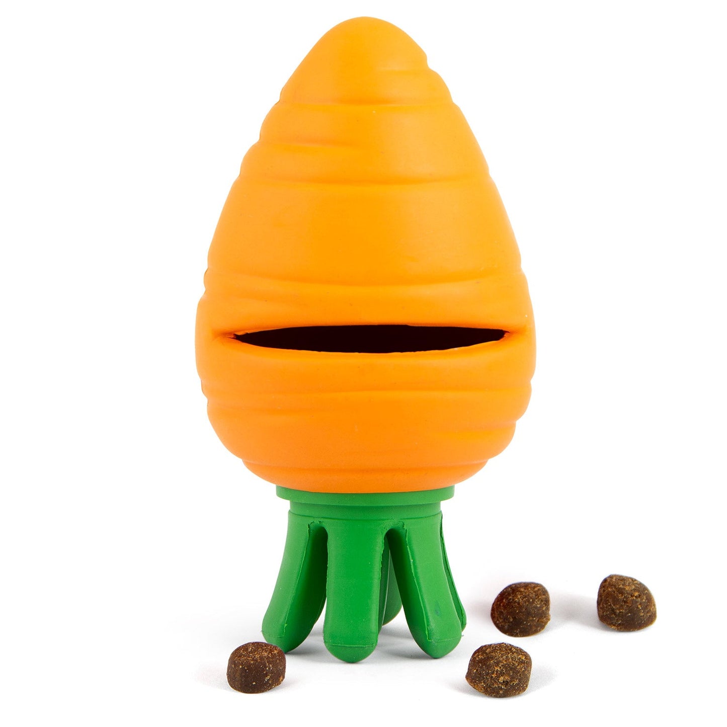Jeffers Natural Rubber Carrot Treat Dispensing Chew Toy