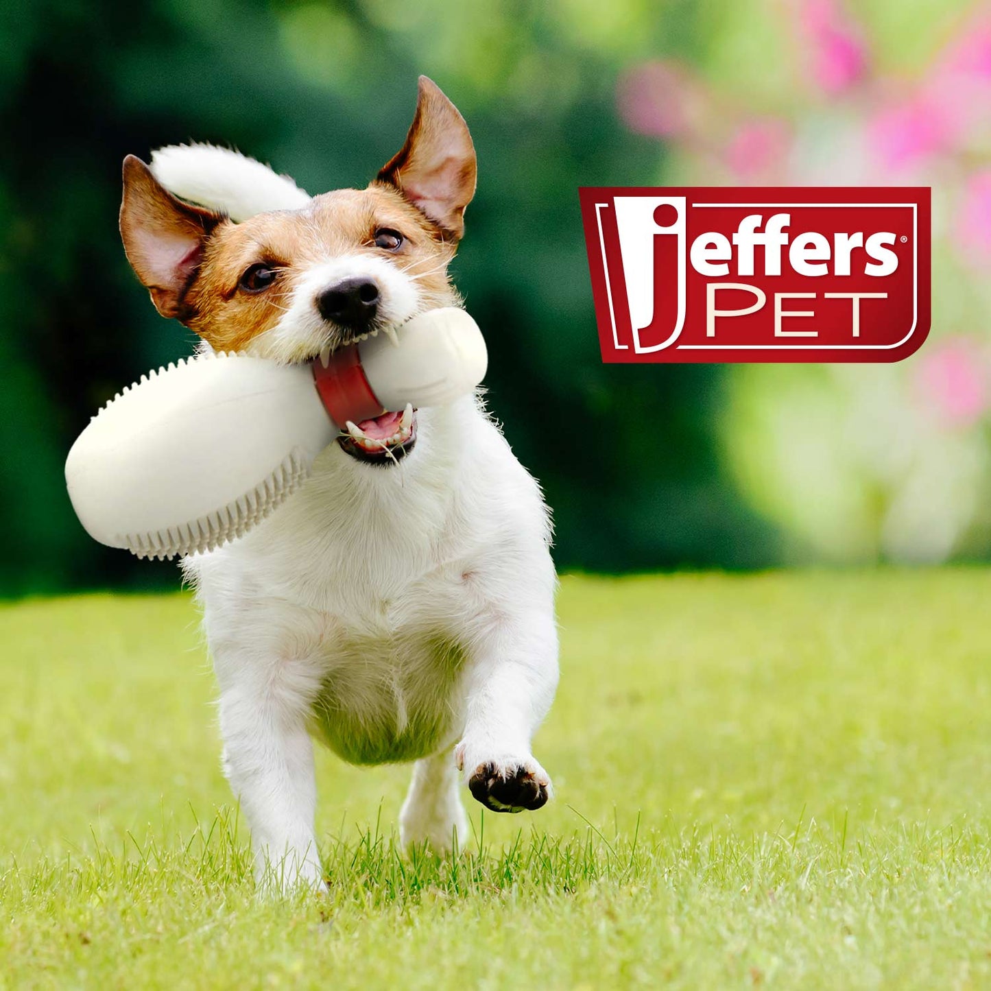 Jeffers Natural Rubber Bowling Pin Treat Dispensing Dental Toy for Dogs