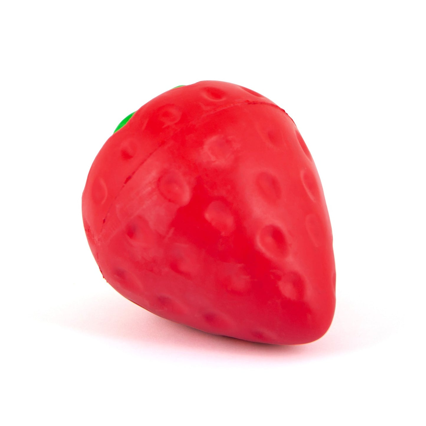 Jeffers Natural Rubber Squeaker Dog Toy Strawberry Shape for Medium-Chewers