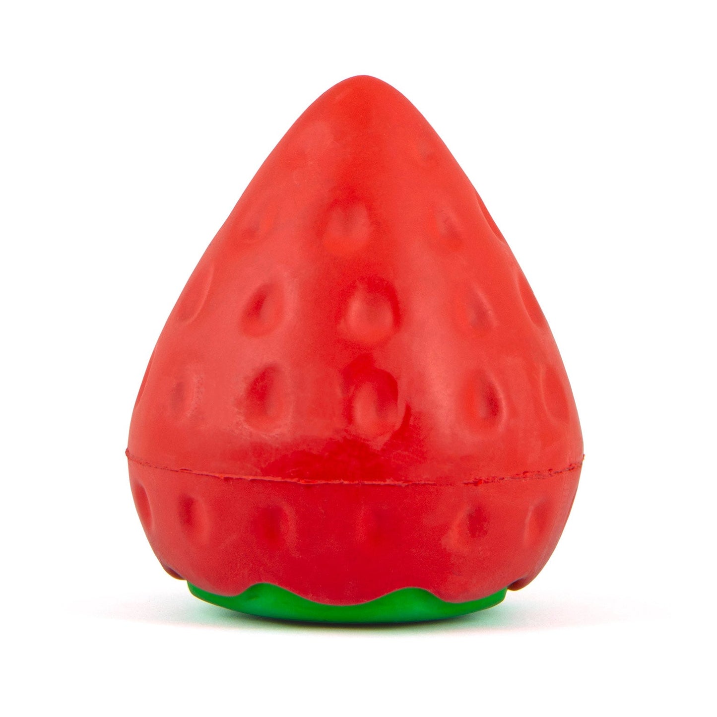 Jeffers Natural Rubber Squeaker Dog Toy Strawberry Shape for Medium-Chewers
