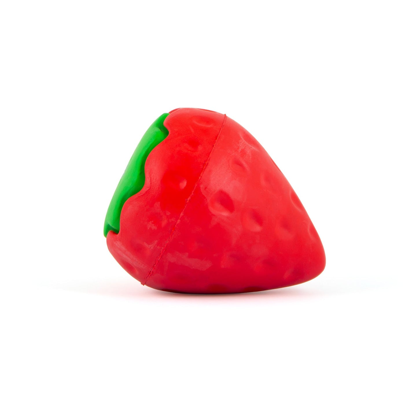 Jeffers Natural Rubber Squeaker Dog Toy Strawberry Shape for Medium-Chewers
