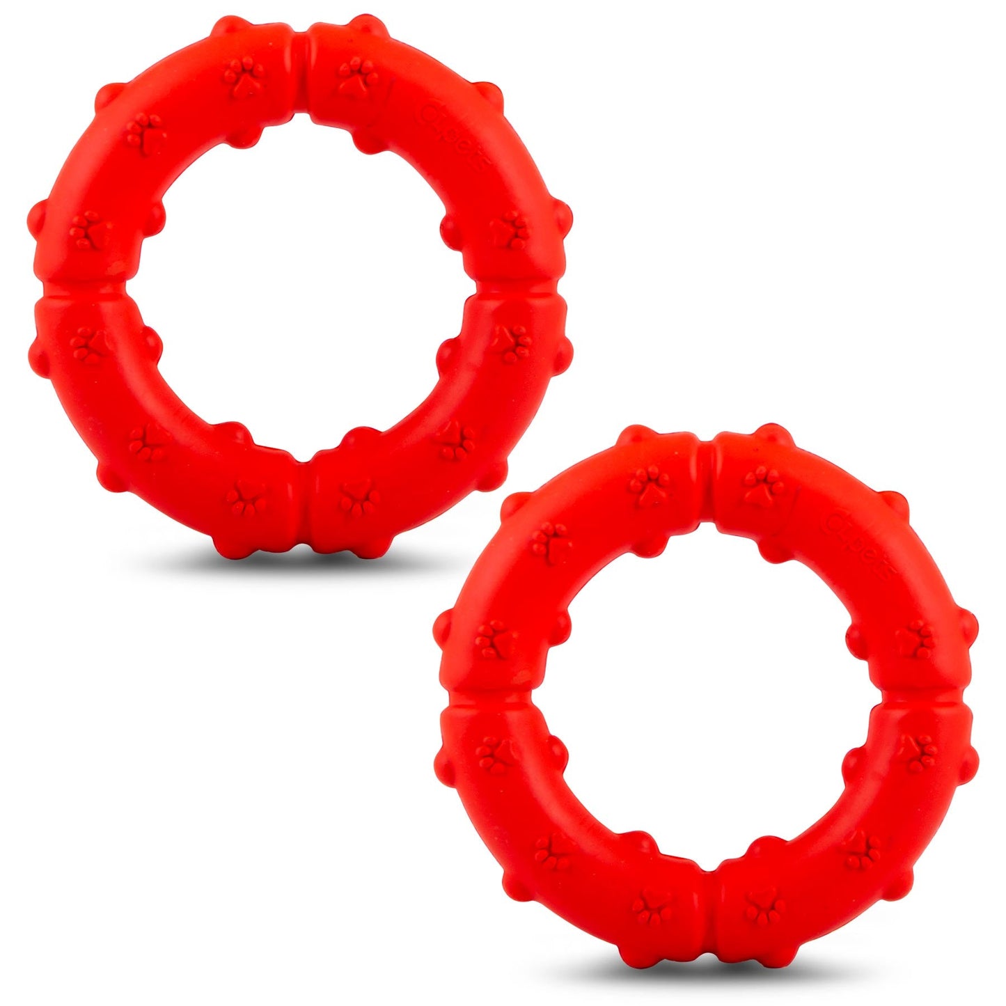 Jeffers Natural Rubber Ring Tugger Dog Toy for Healthy-Chewing Habits