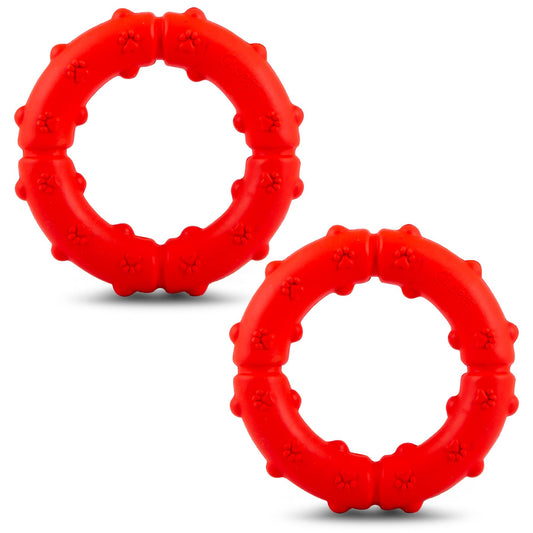 Jeffers Natural Rubber Ring Tugger Dog Toy for Healthy-Chewing Habits