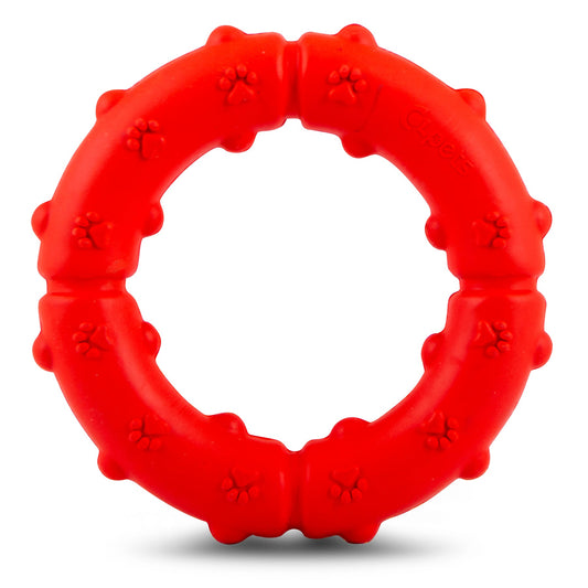 Jeffers Natural Rubber Ring Tugger Dog Toy for Healthy-Chewing Habits