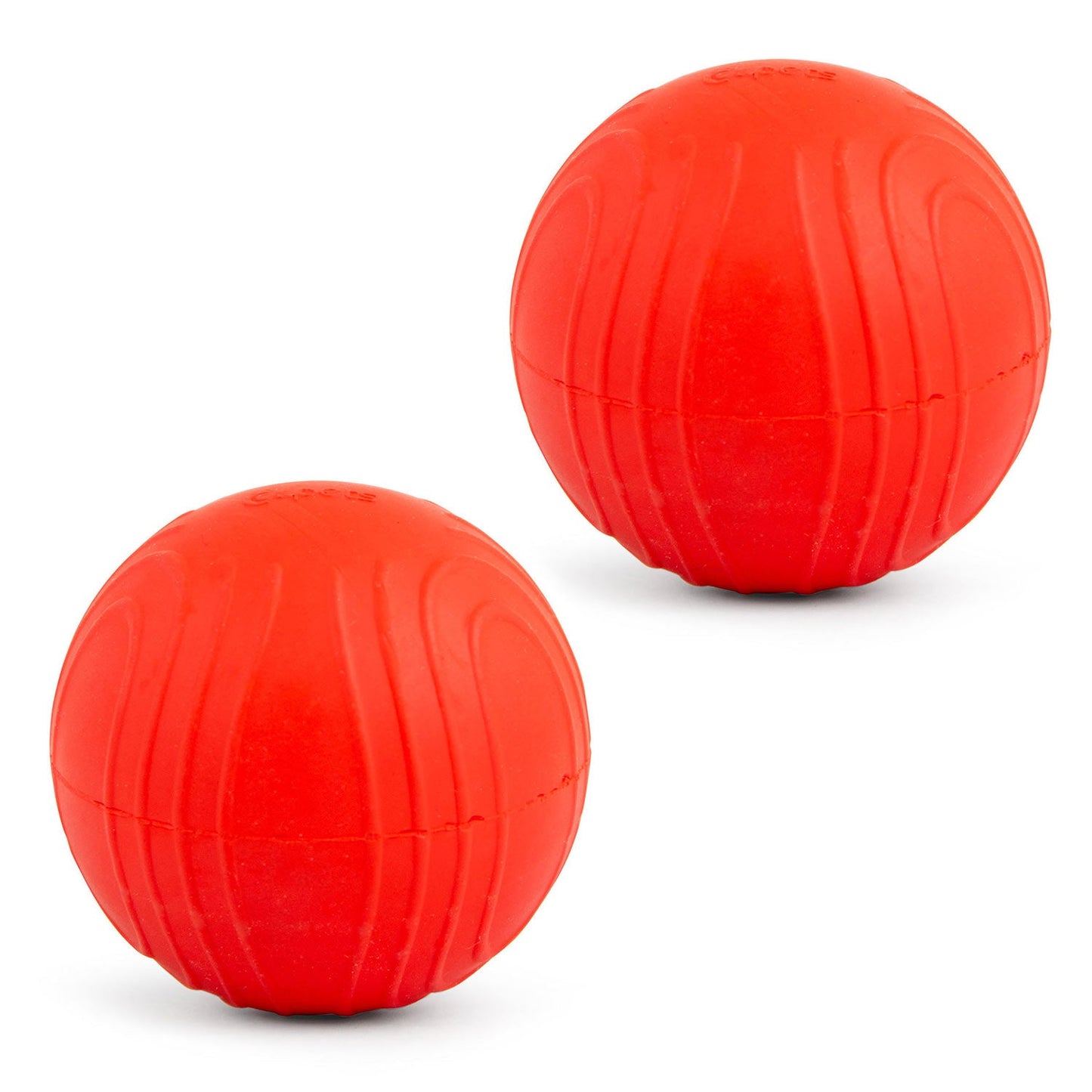 Jeffers Natural Rubber Red Bouncing Ball Dog Toy with Waves for Energetic Play