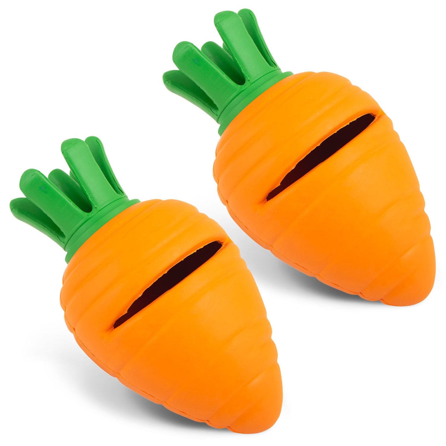 Jeffers Natural Rubber Carrot Treat Dispensing Chew Toy
