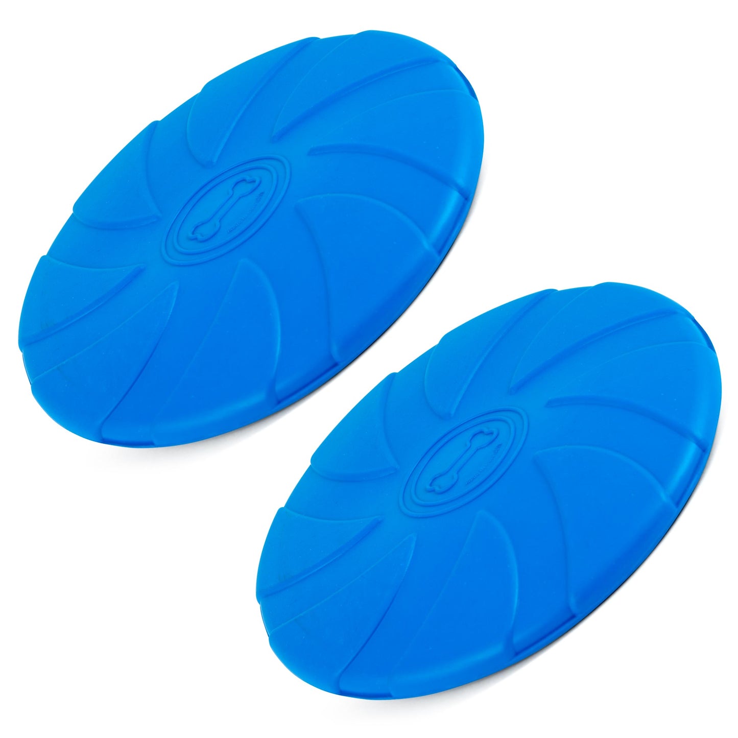 Jeffers Natural Rubber Blue Bone 8 Inch Frisbee Dog Toy for Fetching & Chewing