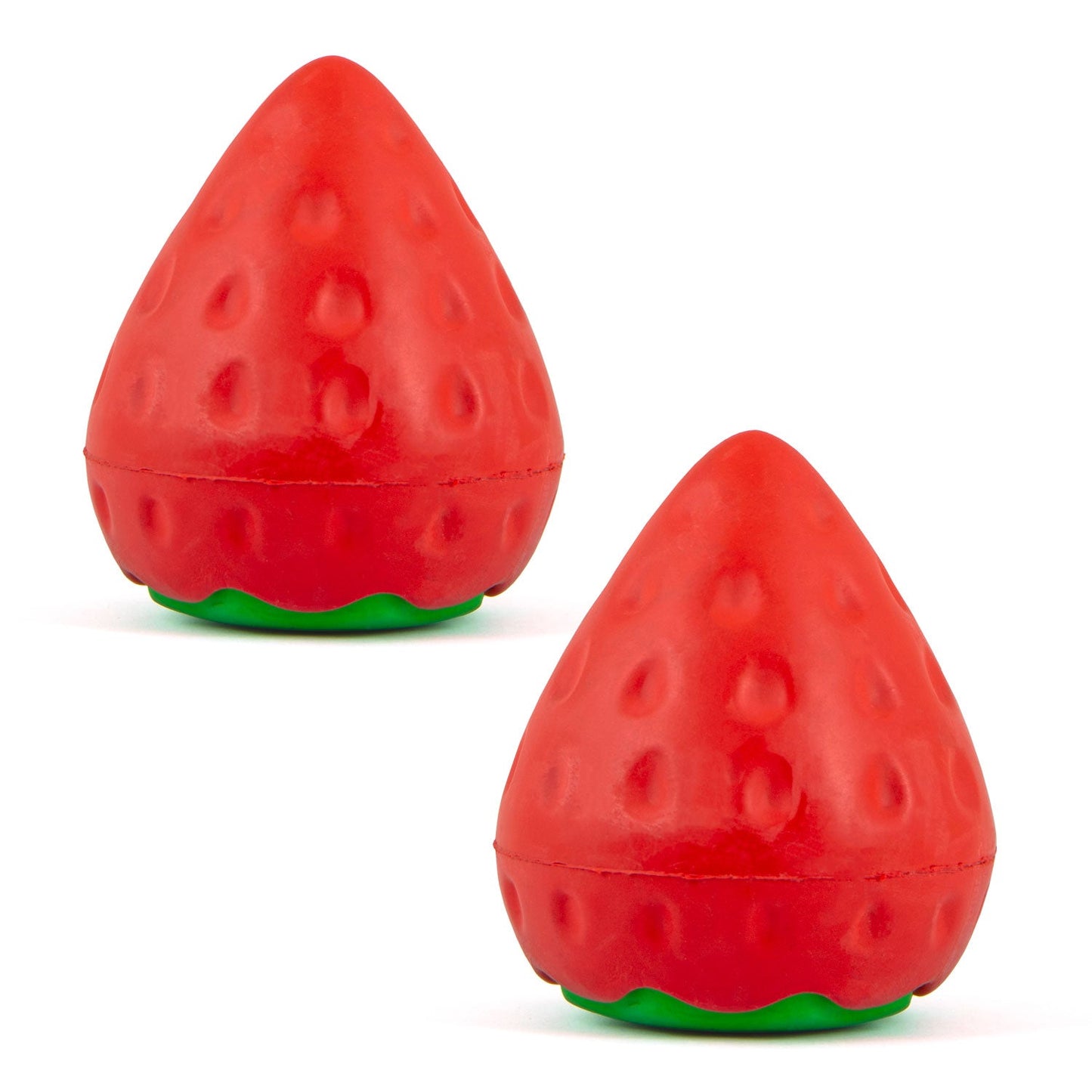 Jeffers Natural Rubber Squeaker Dog Toy Strawberry Shape for Medium-Chewers